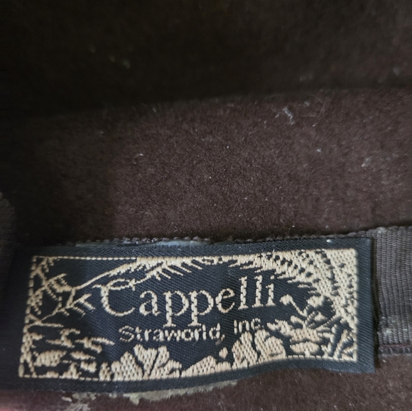 Capelli of New York Burgundy Hat  Flower Detail Vintage 90s Steampunk Fairycore - Picture 4 of 4